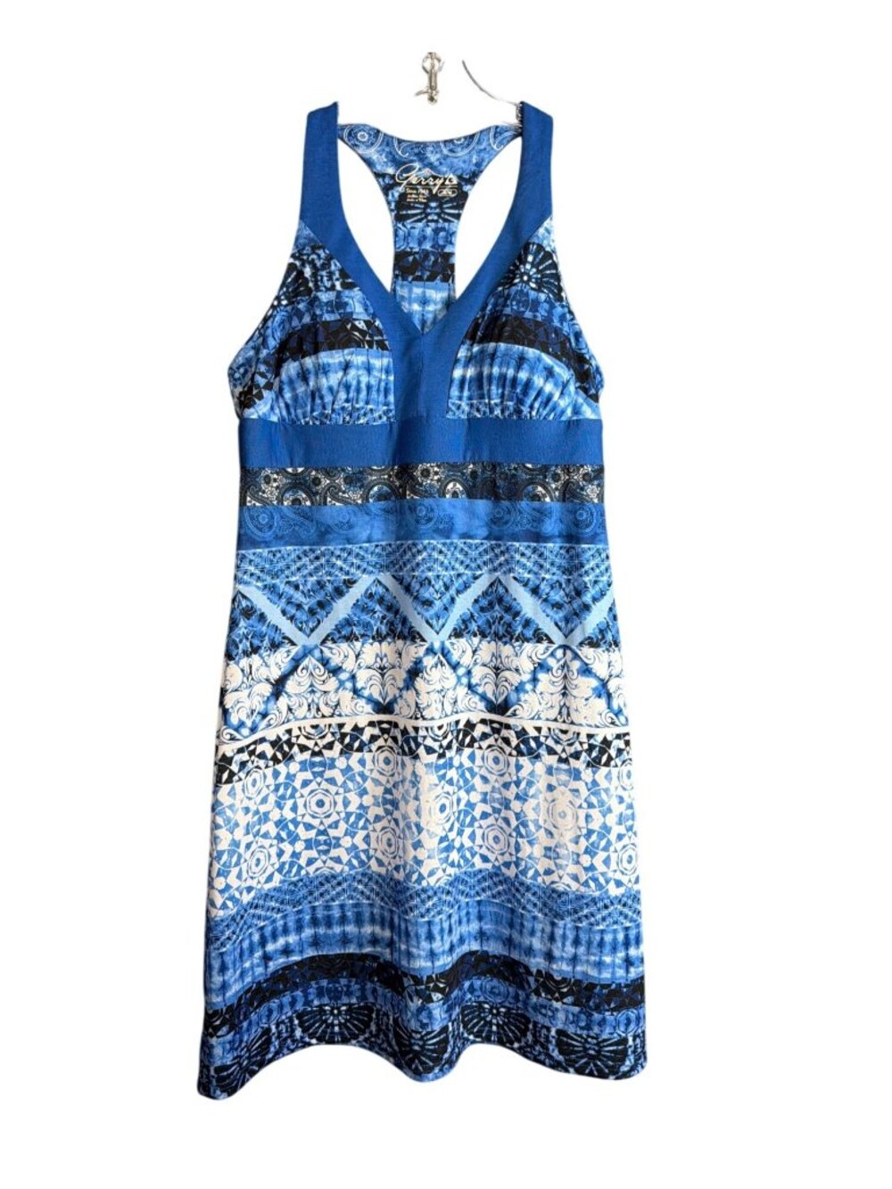 Athletic Blue White Black Racerback Dress